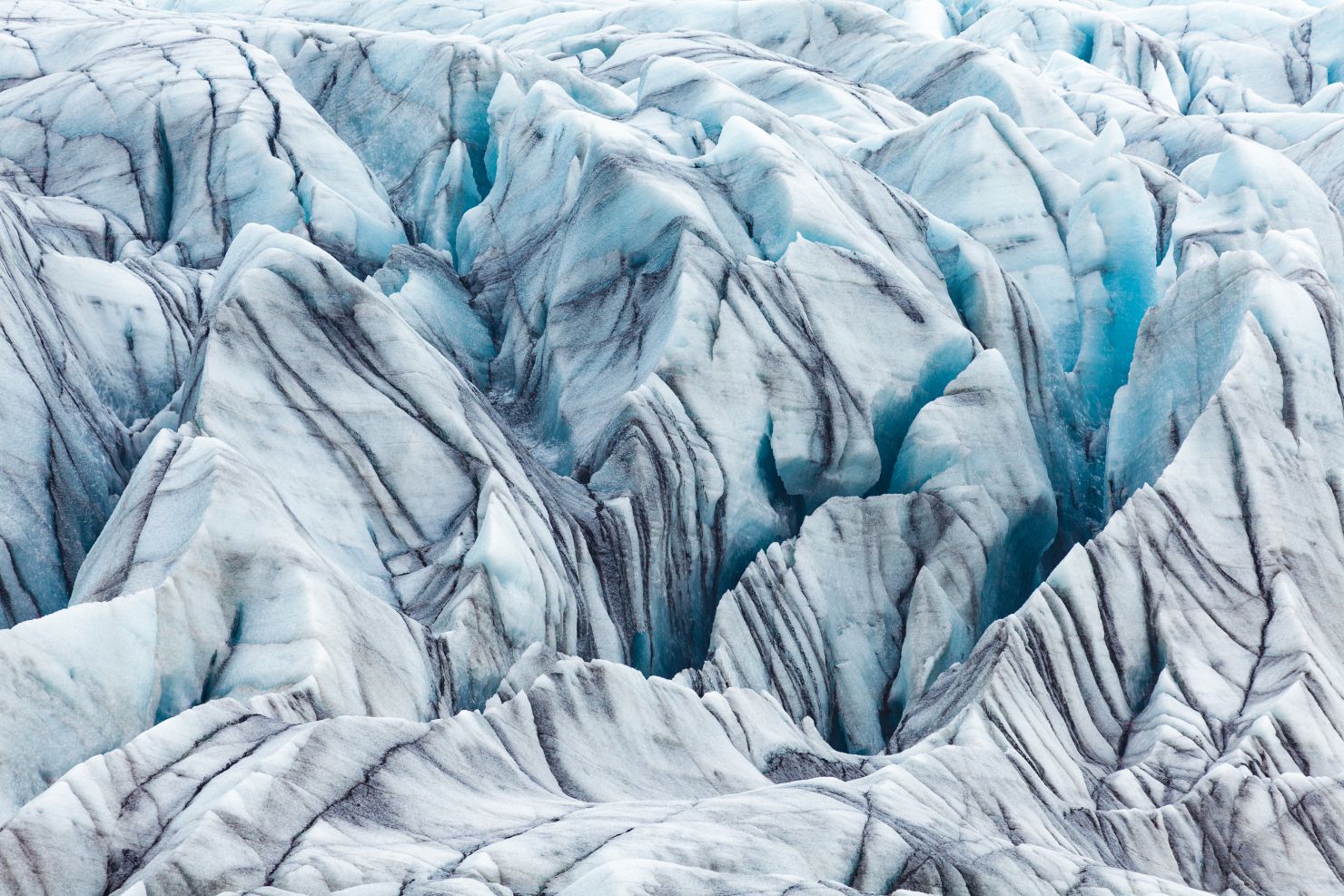 Detail van gletsjer